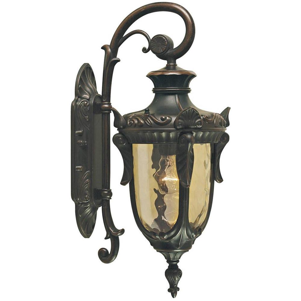 Lanterna Da Parete 1 Luce Da Esterno Medio Bronzo Antico Ip44, E27 - Foto 1