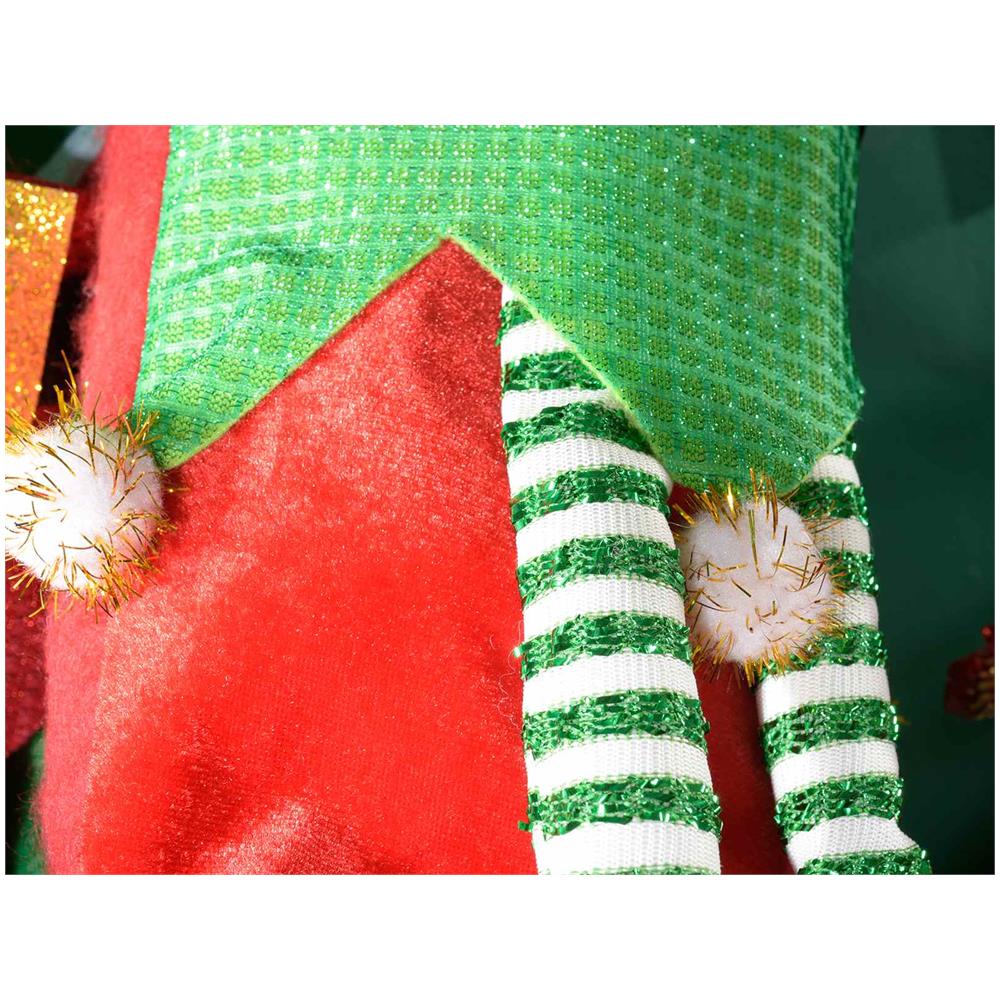 Calze Natalizie Portadolci Con Elfo E Babbo Natale Set 6 Calze Natalizie Da Appendere In Panno Idea Regalo Per Natale - Foto 2