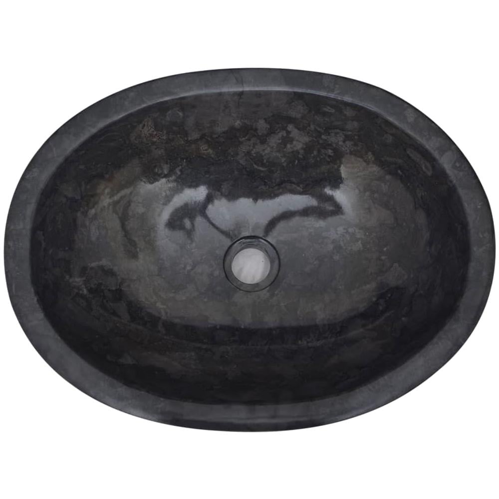 Lavandino Nero 53x40x15 cm in Marmo - Foto 2