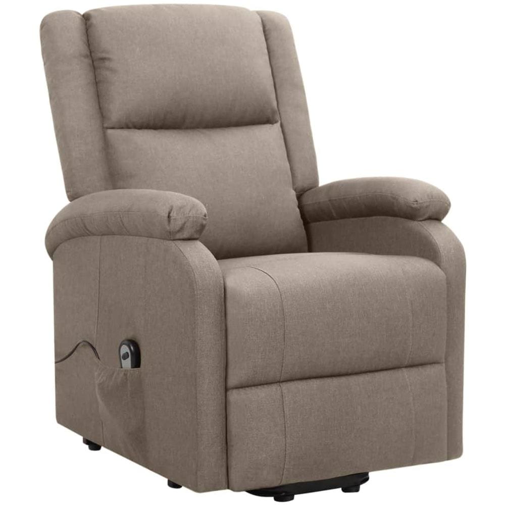 Poltrona Alzapersona Reclinabile Grigio Talpa In Tessuto - Foto 3