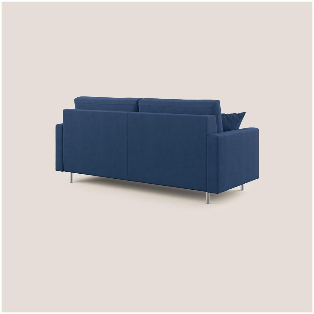 Megan Divano Letto Matrimoniale In Microfibra Smacchiabile T11 Blu - Foto 2