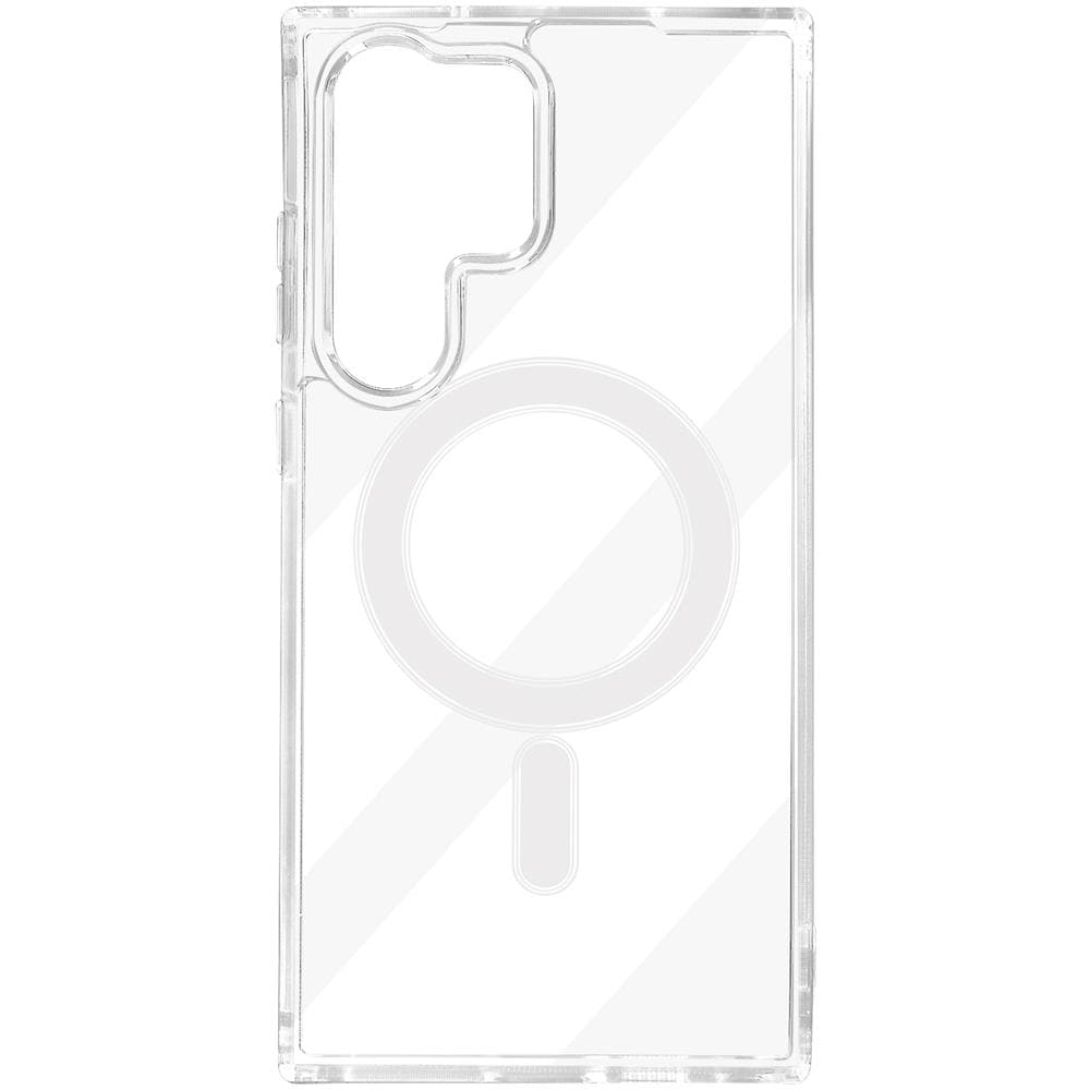 Cover Magsafe Per Galaxy S23 Ultra Gel Di Silicone Angoli Rinforzati Trasparente - Foto 1