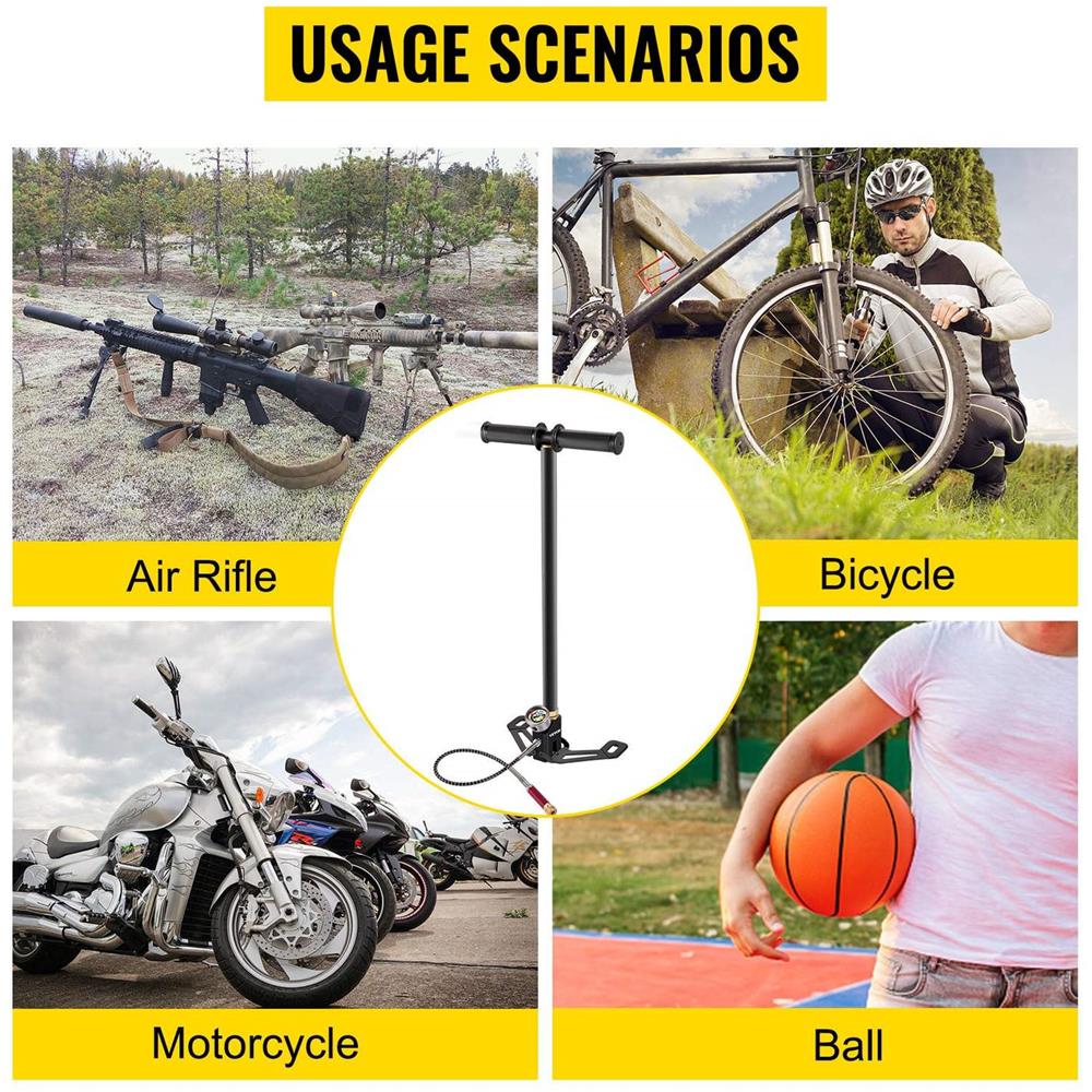 Pompa Manuale Con Manometro Per Pistole E Fucili Ad Aria Compressa, 30mpa, 4500psi - Foto 6