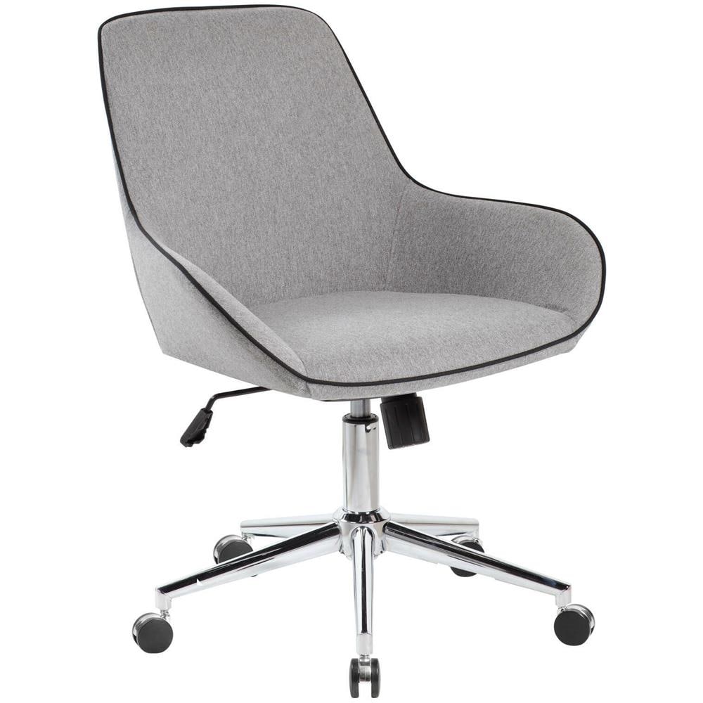 Sedia Da Ufficio Darwin, Poltrona Operativa Con Ruote, Seduta Ergonomica Da Ufficio, 66x59h98 Cm, Grigio - Foto 1