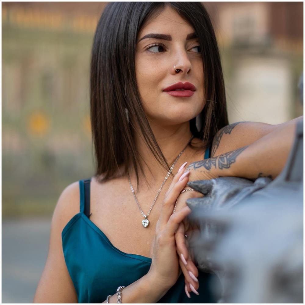 Collana in Argento Sterling, ""Love"", Argento - Foto 6