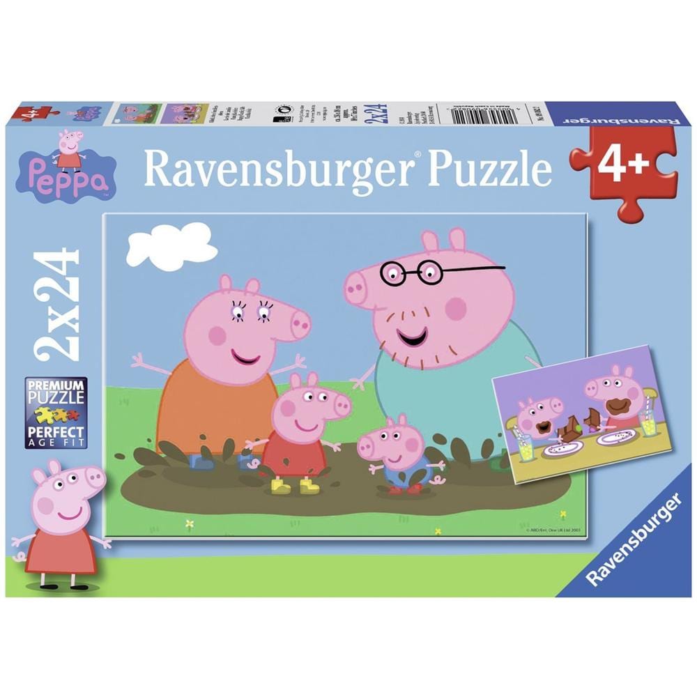 Puzzle Peppa Pig 2 x 24 pz 26 x 18 cm 09082 - Foto 2