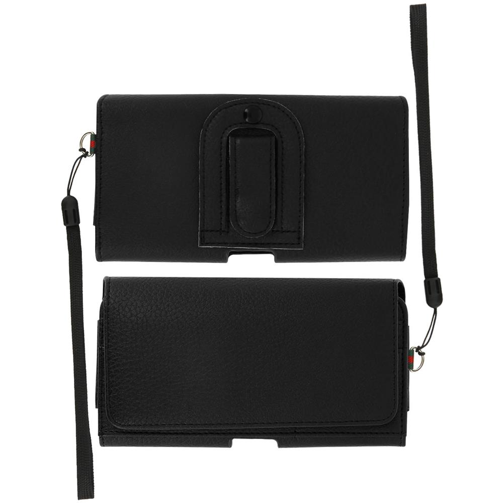 Custodia Portafoglio Nera Per Smartphone 5,5' - Attacco Per Cintura - Foto 10