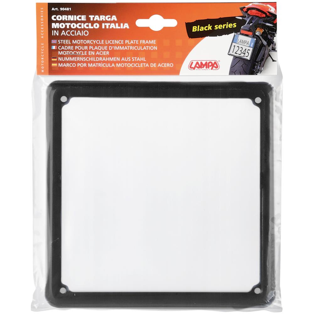 90481 Cornice Targa Moto In Acciaio Nero - Foto 2