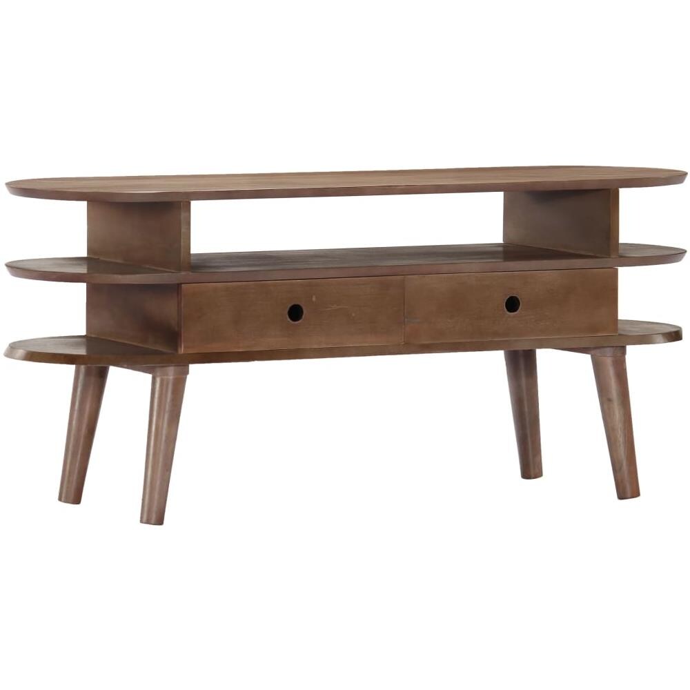 Mobile Porta Tv 110x35x50cm In Legno Massello Di Acacia - Foto 1