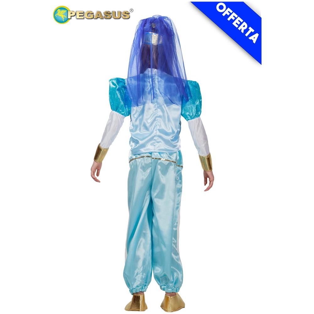 Costume Genietta Azzurra ""taglia Xl 10/11 Anni"" Vestito Carnevale Pegasus Bambino Odalisca - Foto 3