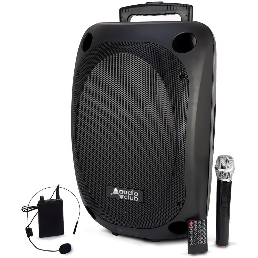 Altoparlante Portatile Professionale 12 ""350 / 700w - Audioclub Moov12 - Bluetooth Usb Fm Radio Linea - Batteria - 2 Micro Uhf - Foto 1