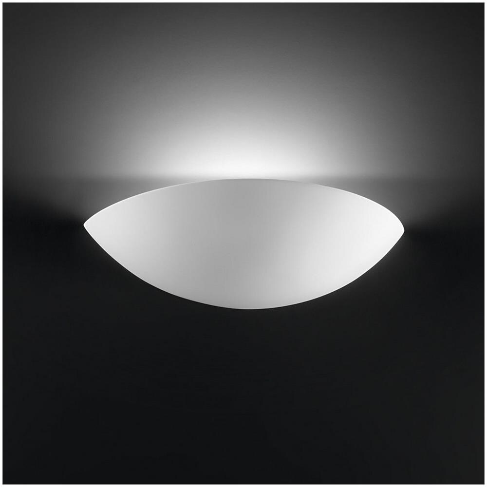 Lampada Da Parete In Gesso Lifestyle Ceramics Bianca, 1x R7s - Foto 1