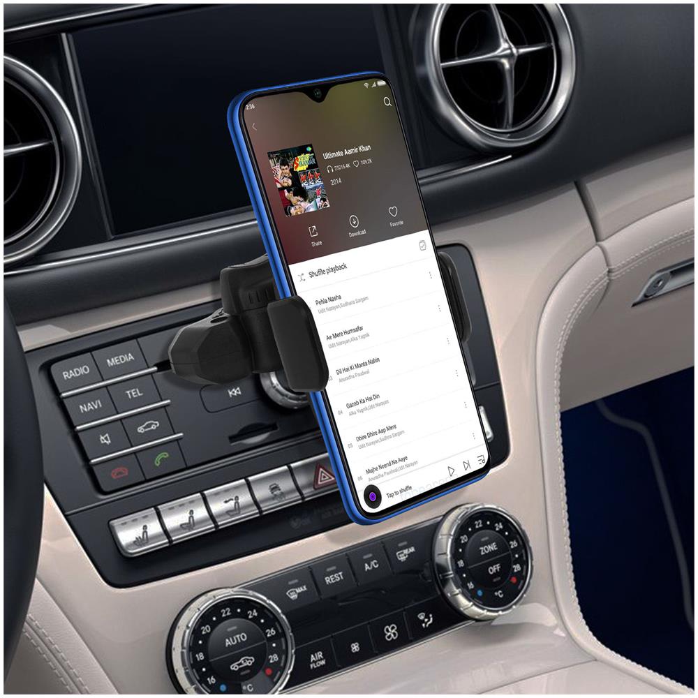 Supporto Auto Telefono Fissaggio Su Lettore Cd Ruota 360° S-grip Nero - Foto 5