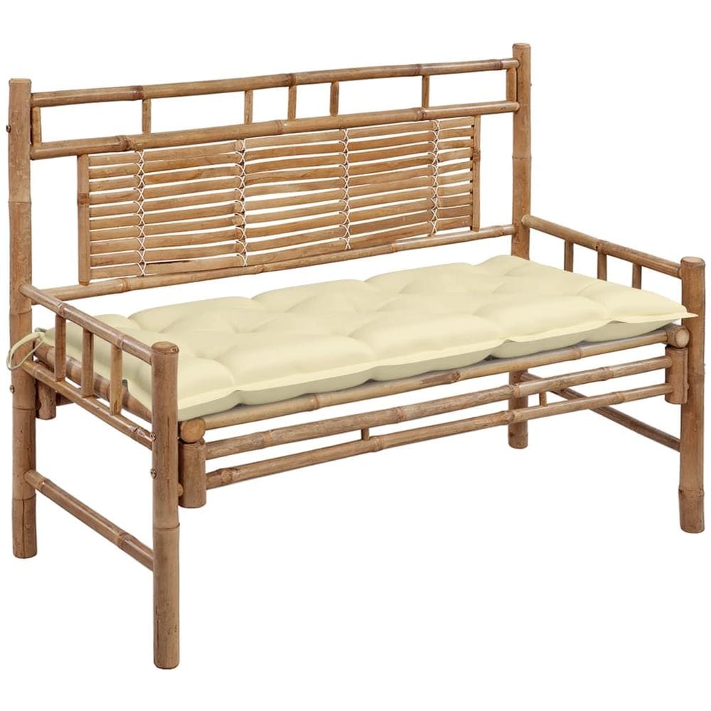 Panca Da Giardino Con Cuscino 120 Cm In Bamb? - Foto 1