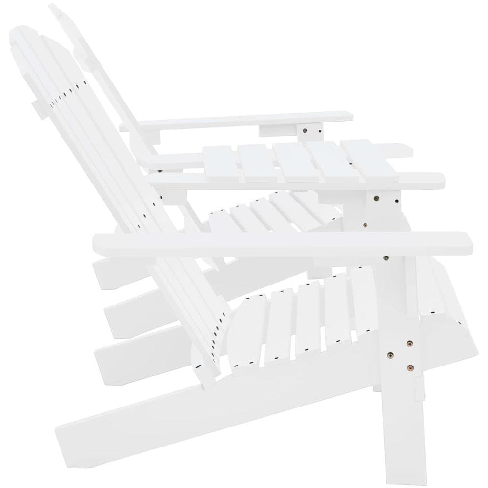 Sedie da Giardino Adirondack con Tavolino in Legno Abete Bianco - Foto 2