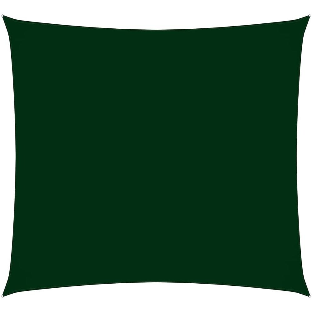 Parasole in Tessuto Oxford Quadrato 3,6x3,6 m Verde Scuro - Foto 1