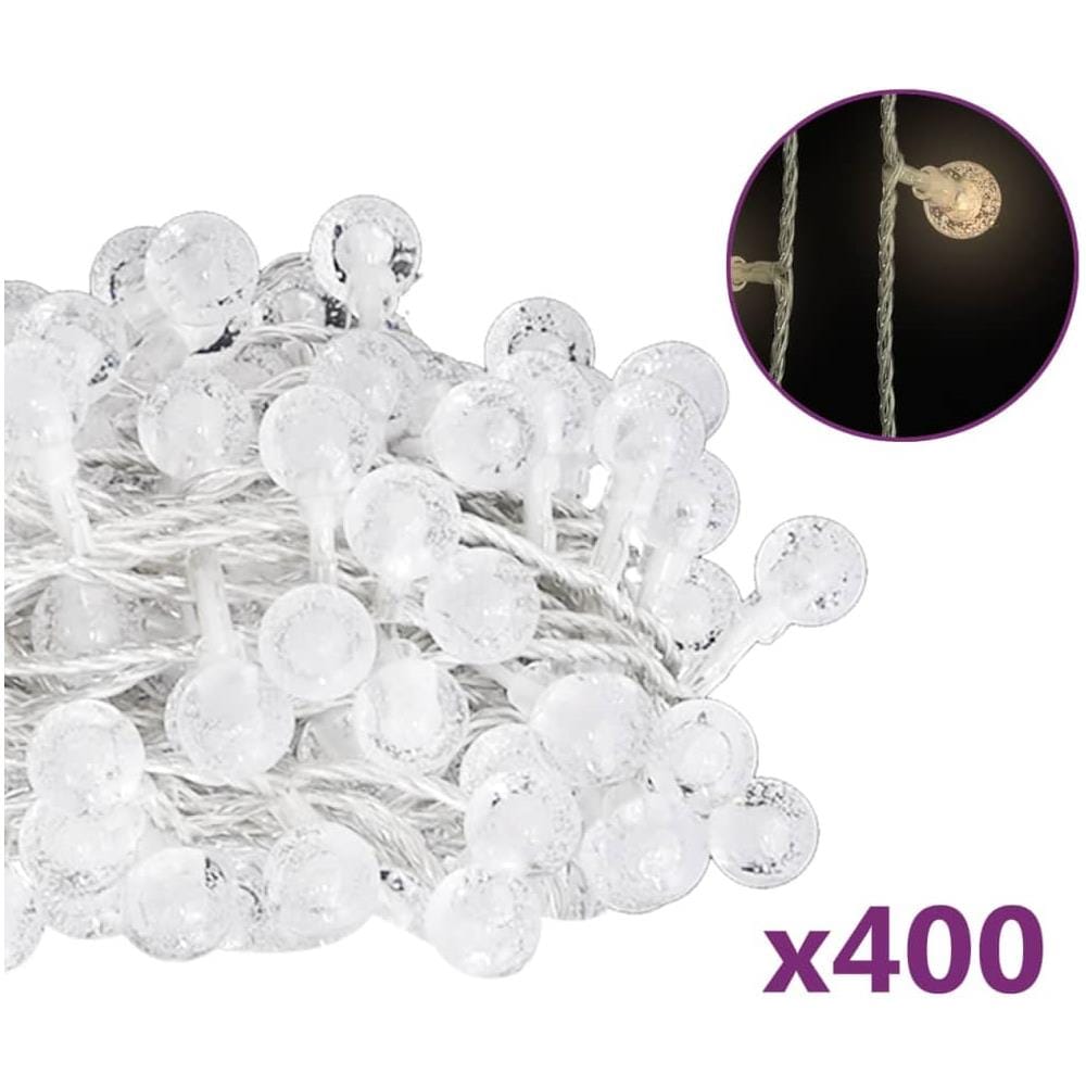 Filo Di Luci Sferiche 40m 400 Led Bianco Caldo 8 Funzioni - Foto 2