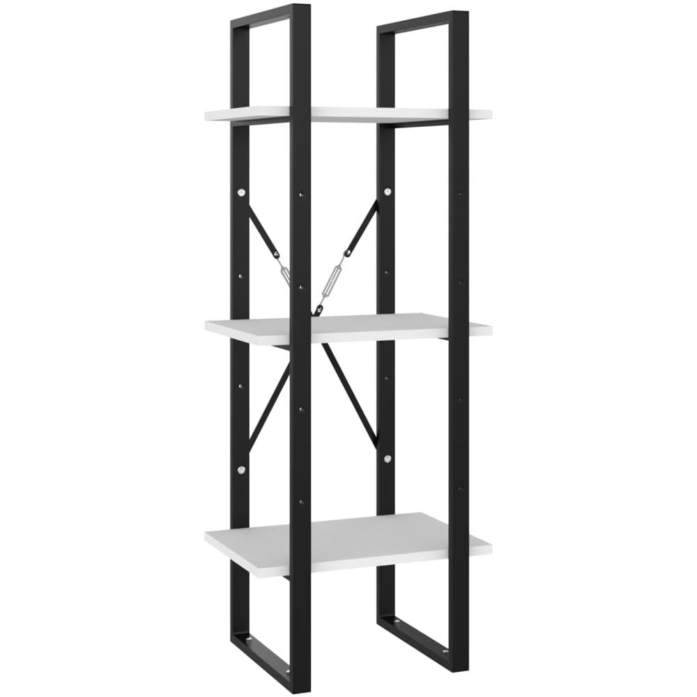 Libreria a 3 Ripiani Bianca 40x30x105 cm in Legno Multistrato - Foto 1