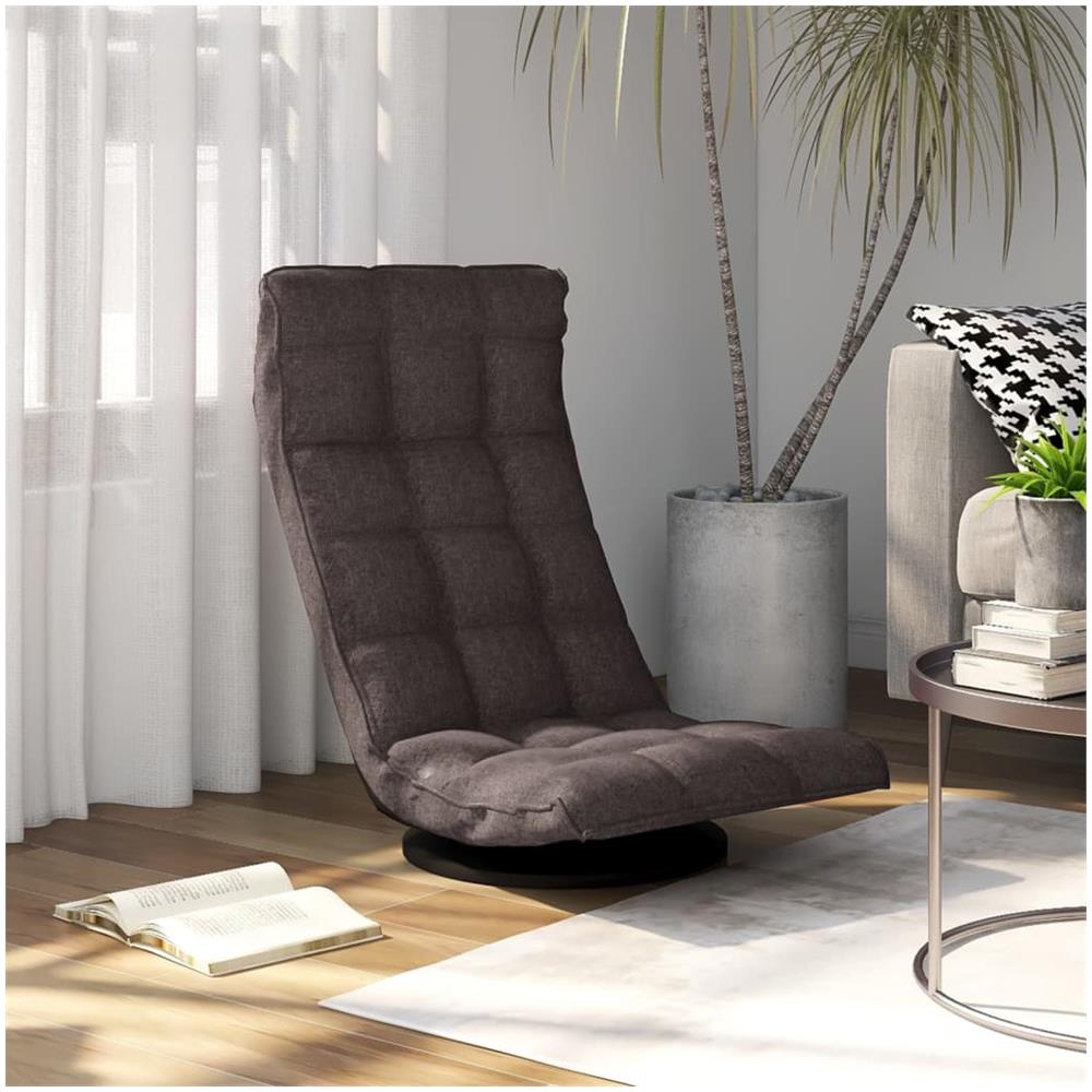 Sedia Da Pavimento Girevole Tortora In Tessuto - Foto 1