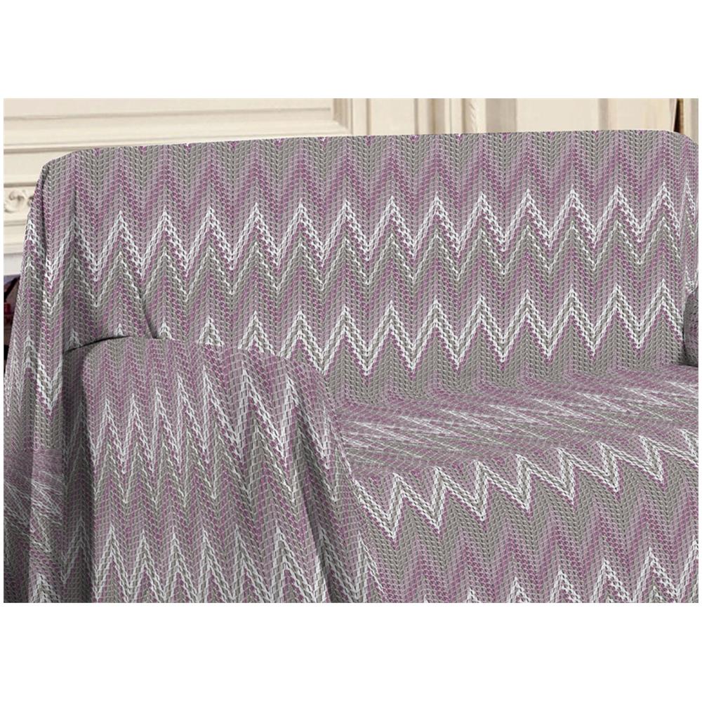 Telo Arredo Multiuso Linea Pensieri Delicati 100% Cotone Disegno Spinato Matrimoniale Rosa - Foto 2