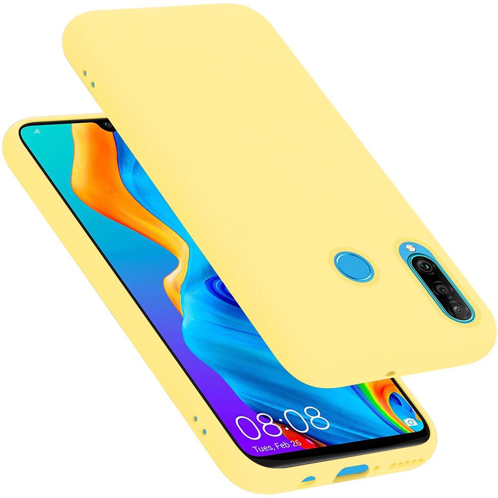 Custodia Compatibile Con Huawei P30 Lite In Liquid Giallo - Coperchio Protettivo In Silicone Tpu Flessibile - Foto 1