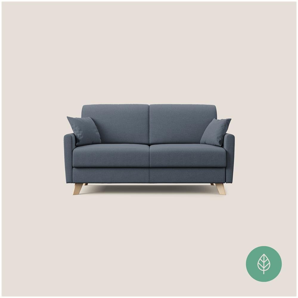 Edgar Divano Letto Matrimoniale In Tessuto Ecosostenibile Blu 160 Cm (mat. 120x197) - Foto 1