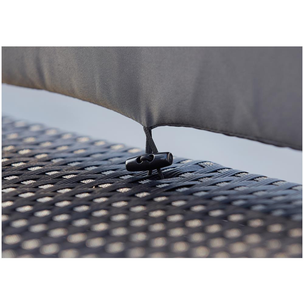 Salotto Da Giardino A Incasso 10 Posti Resina Intrecciata Nero/grigio Monaco - Foto 8