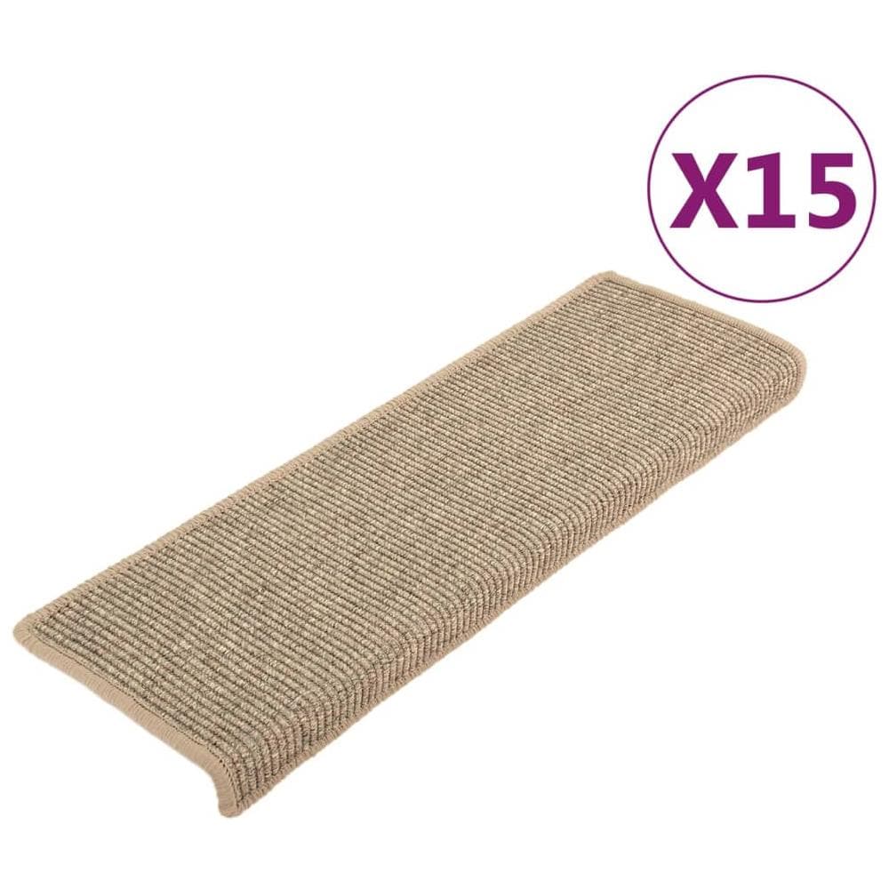 Tappetini Autoadesivi Per Scale 15 Pz Beige Scuro 65x25 Cm - Foto 2