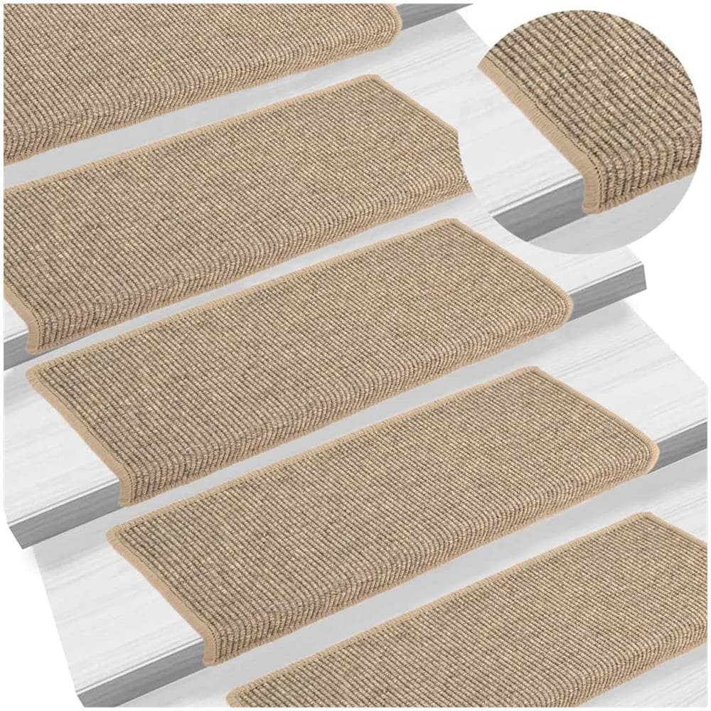 Tappetini Autoadesivi Per Scale 15 Pz Beige Scuro 65x25 Cm - Foto 1