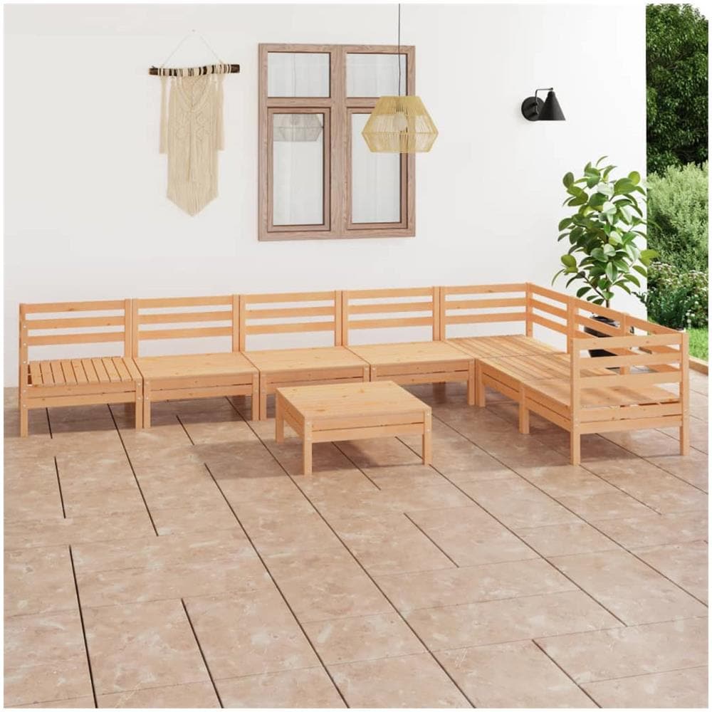Set Salotto da Giardino 8 pz in Legno Massello di Pino - Foto 1