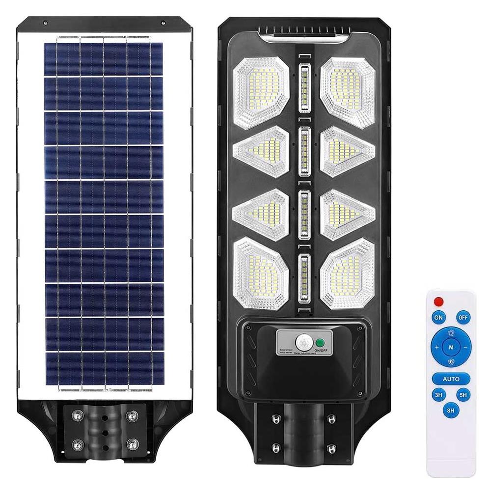 Lampione Stradale Faro Led 120w Solare Esterno Sensore Movimento Telecomando - Foto 1