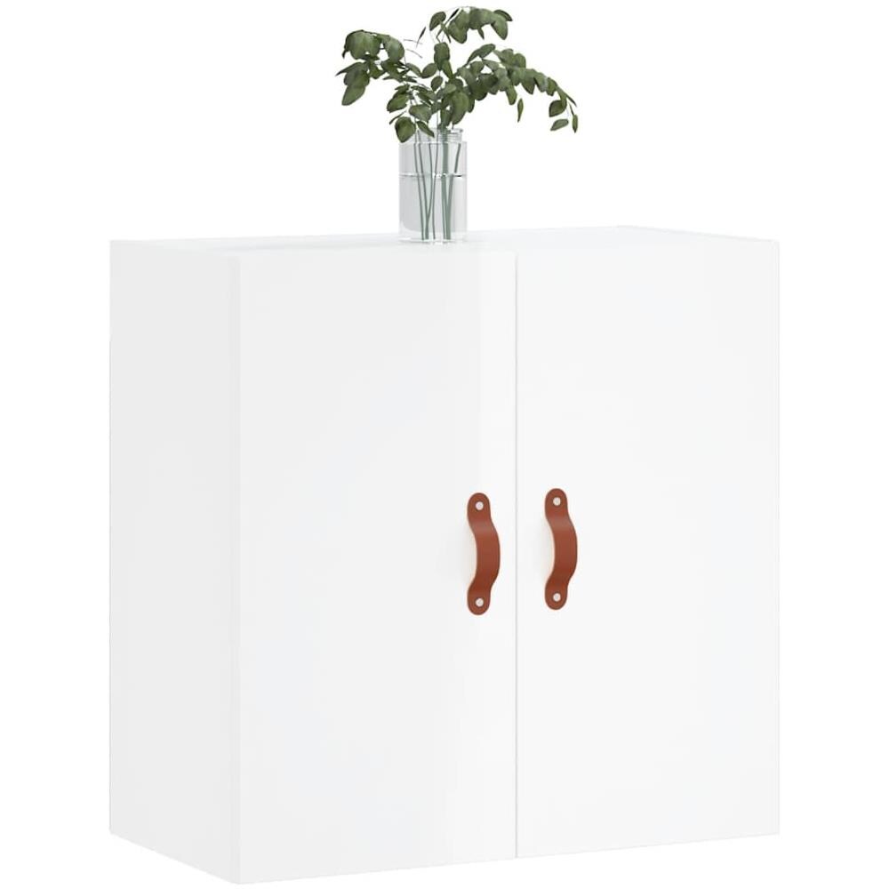 Armadietto A Muro Bianco Lucido 60x31x60 Cm Legno Multistrato - Foto 2