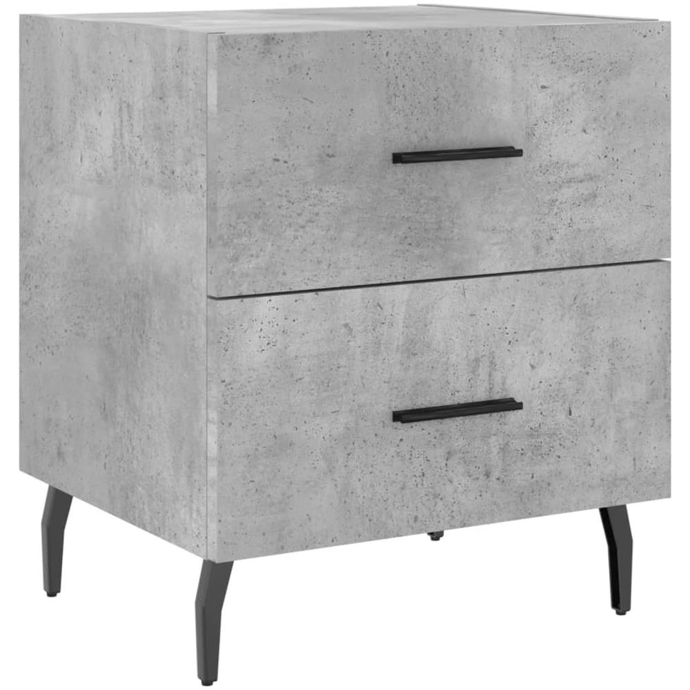 Comodino Grigio Cemento 40x35x47,5 Cm In Legno Multistrato - Foto 2