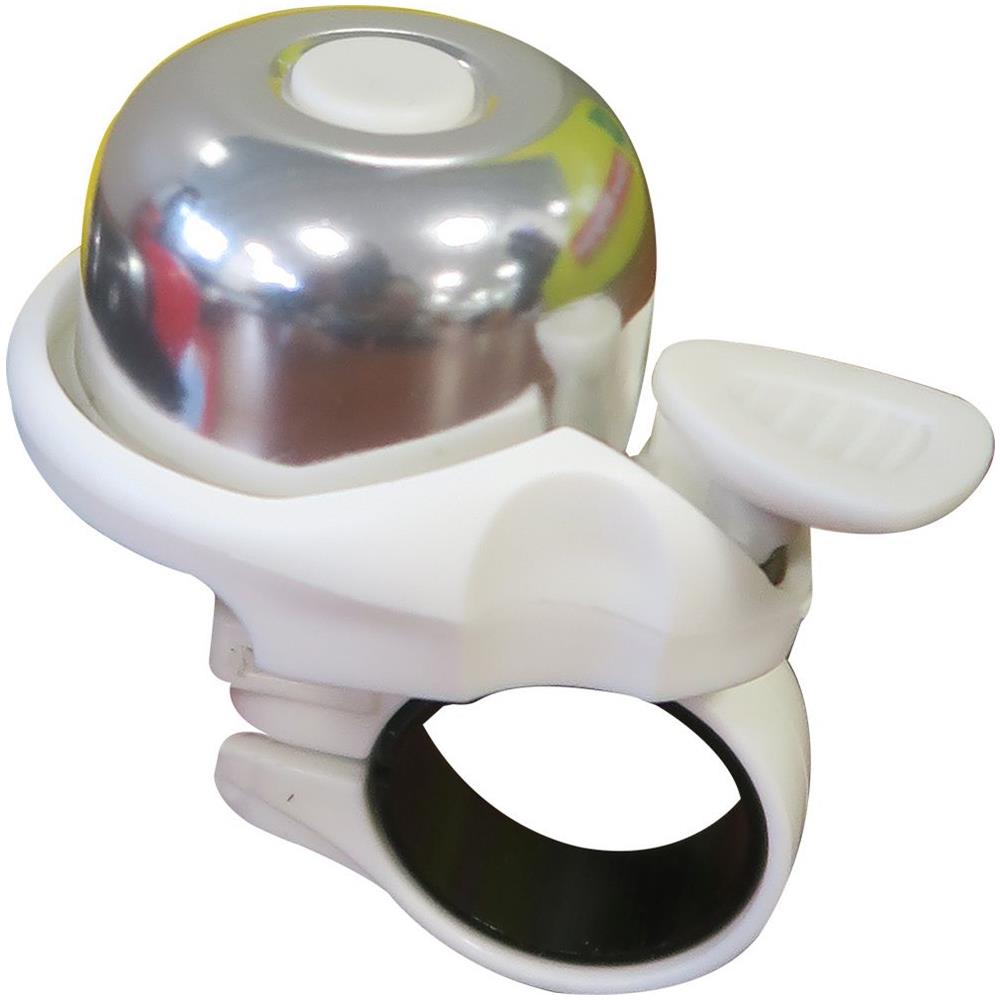 Mini Campanello Universale Per Bicicletta In Acciaio Di Colore Bianco /silver - Foto 1