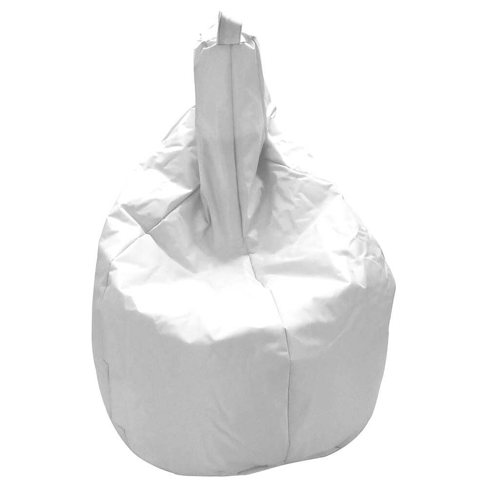 Pouf In Nylon Modello Pera Con Imbottitura In Polistirolo Colore Bianco - Foto 6