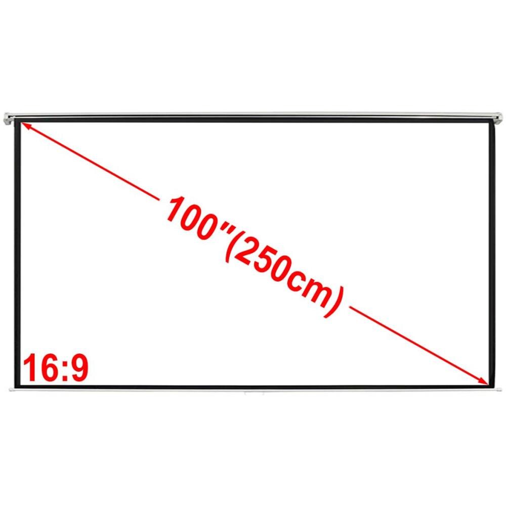 3 Montaggio a parete o soffitto Schermo di proiezione manuale 200 x 153 cm Bianco Opaco 4
