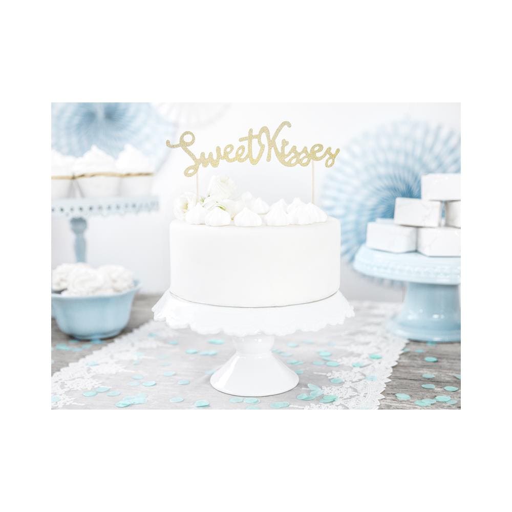 Partydeco - Decorazione Per Dolci Sweet Kisses Color Oro - Foto 2