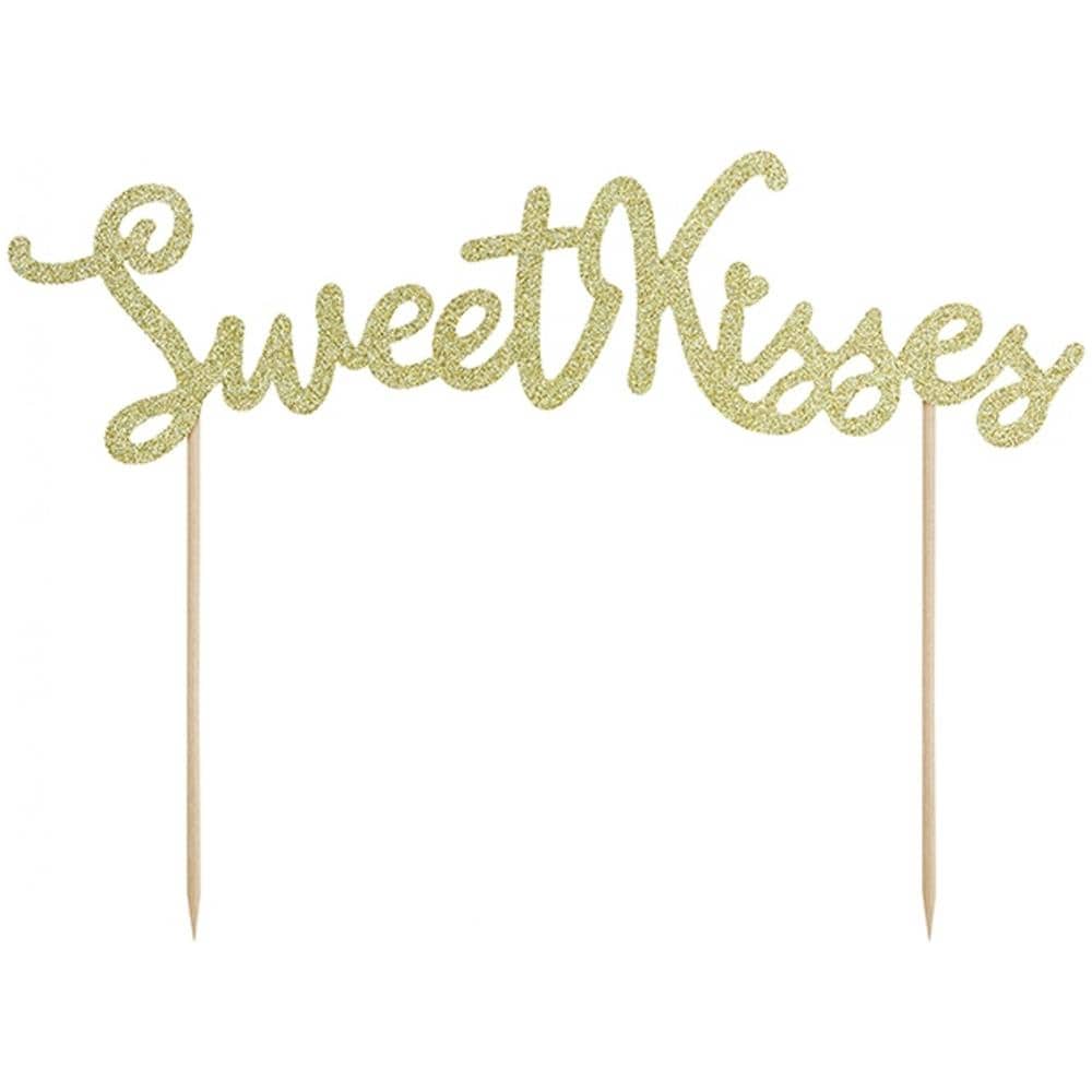 Partydeco - Decorazione Per Dolci Sweet Kisses Color Oro - Foto 1