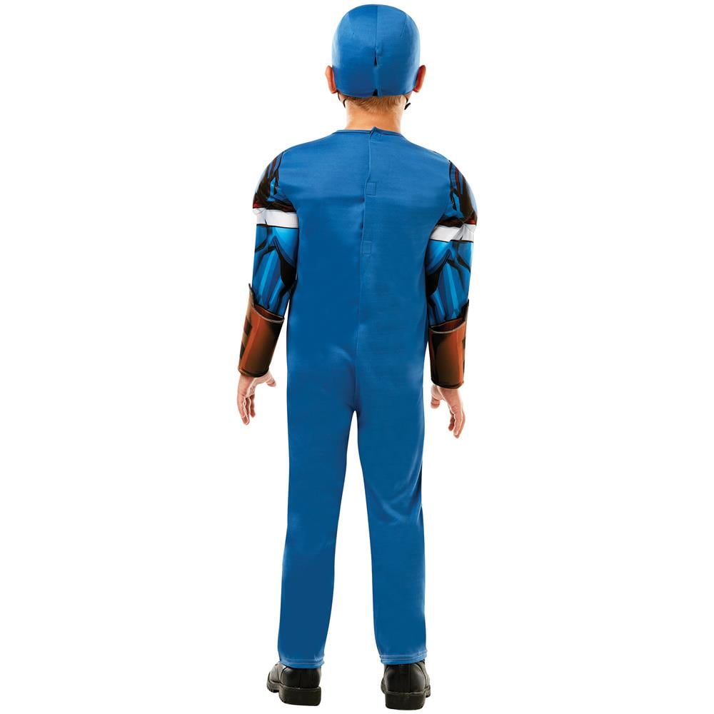 Travestimento Deluxe Da Capitan America Cartone Per Bambino - Taglia: 9/10 Anni (140 Cm)  - Foto 2