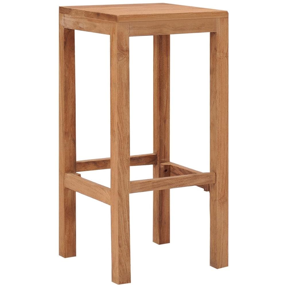 Sgabelli da Bar 4 pz in Legno Massello di Teak - Foto 3