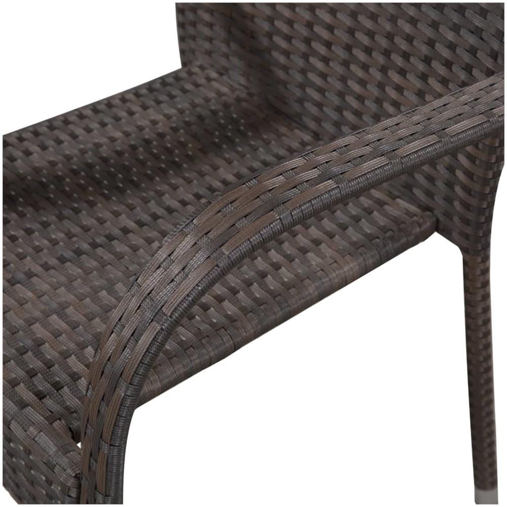 Set Mobili da Pranzo Giardino 5 pz in Polyrattan Marrone - Foto 2