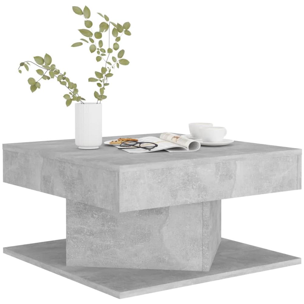 Tavolino da Salotto Grigio Cemento 57x57x30cm Legno Multistrato - Foto 3