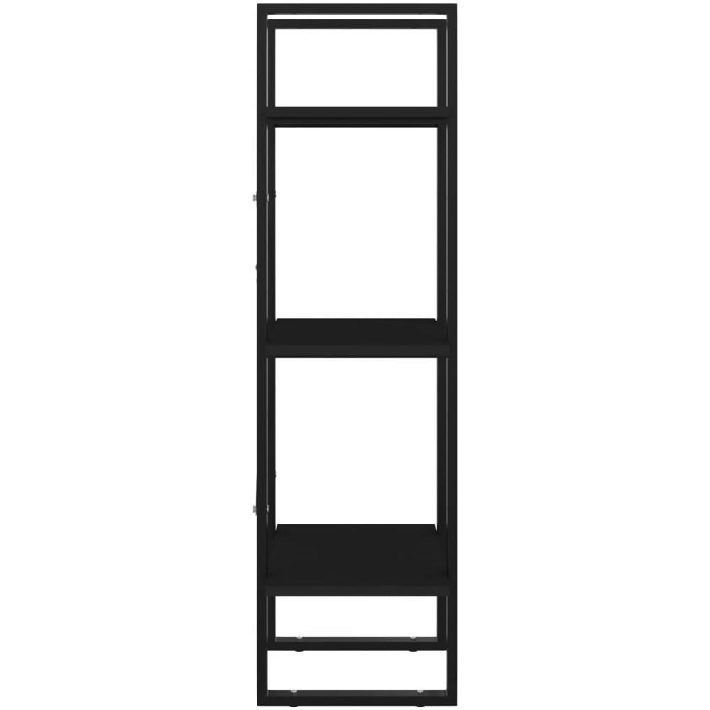 Libreria a 3 Ripiani Nera 40x30x105 cm in Legno Multistrato - Foto 7