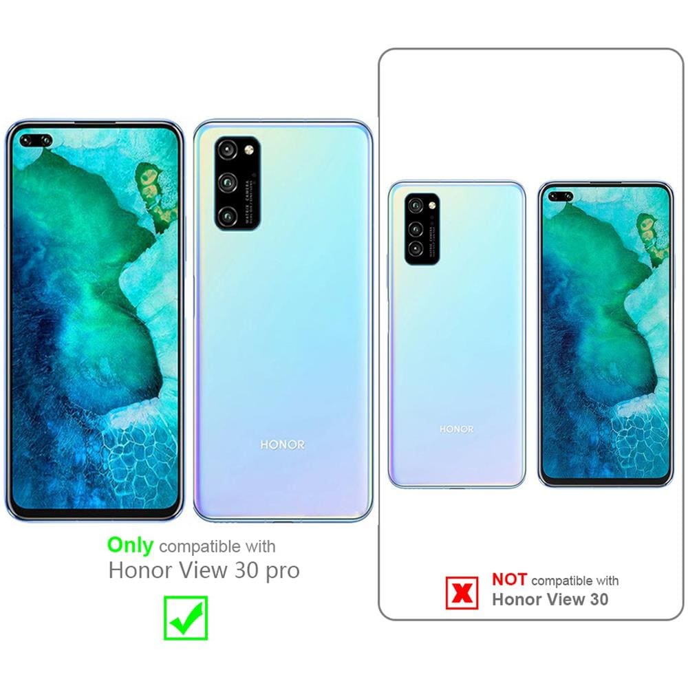 Custodia Compatibile Con Honor View 30 Pro In Nero Carbone - Coperchio Protettiva Con Chiusura Magnetica, Funzione Stand E Tasca Per Le Carte - Foto 2