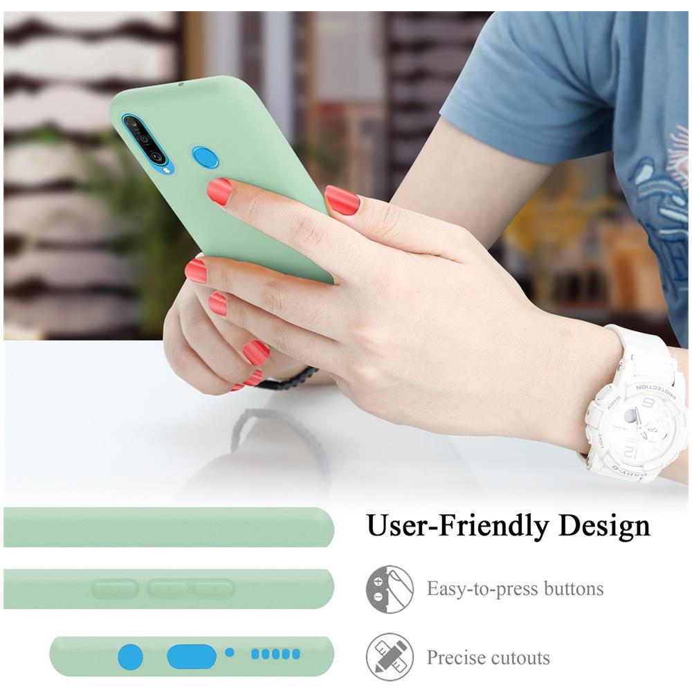 Custodia Compatibile Con Huawei P30 Lite In Liquid Verde Chiaro - Coperchio Protettivo In Silicone Tpu Flessibile - Foto 7