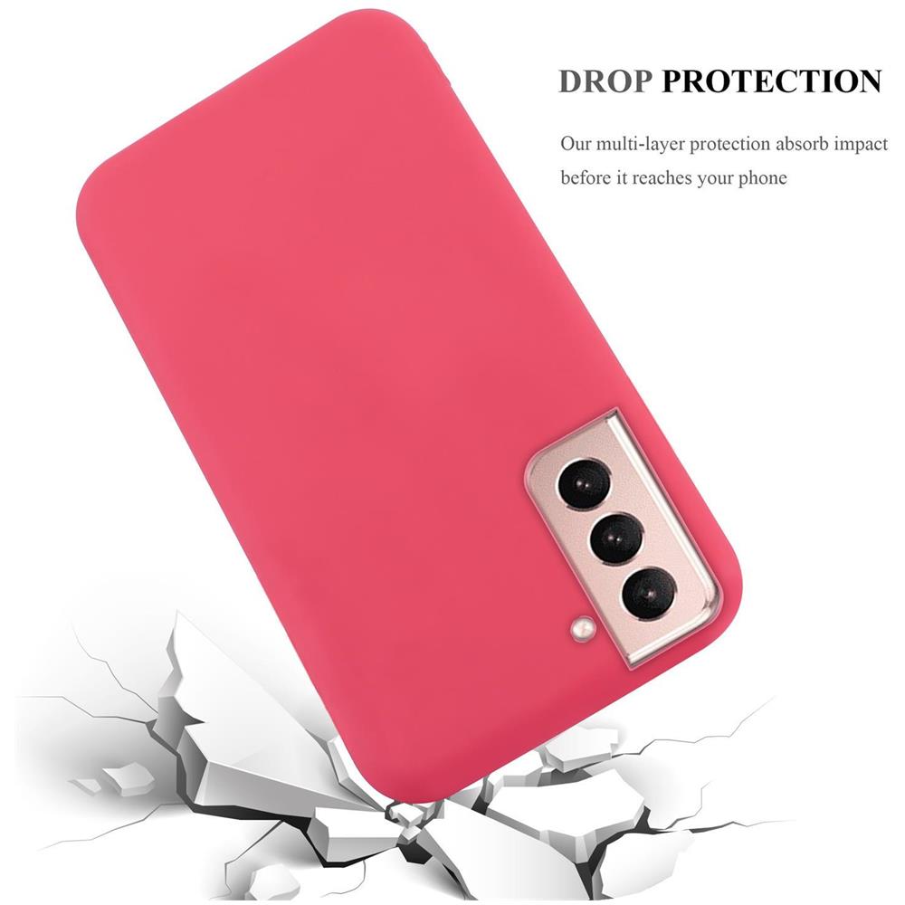 Custodia Compatibile Con Samsung Galaxy S21 Plus In Candy Rosso - Coperchio Protettivo In Silicone Tpu Flessibile - Foto 8