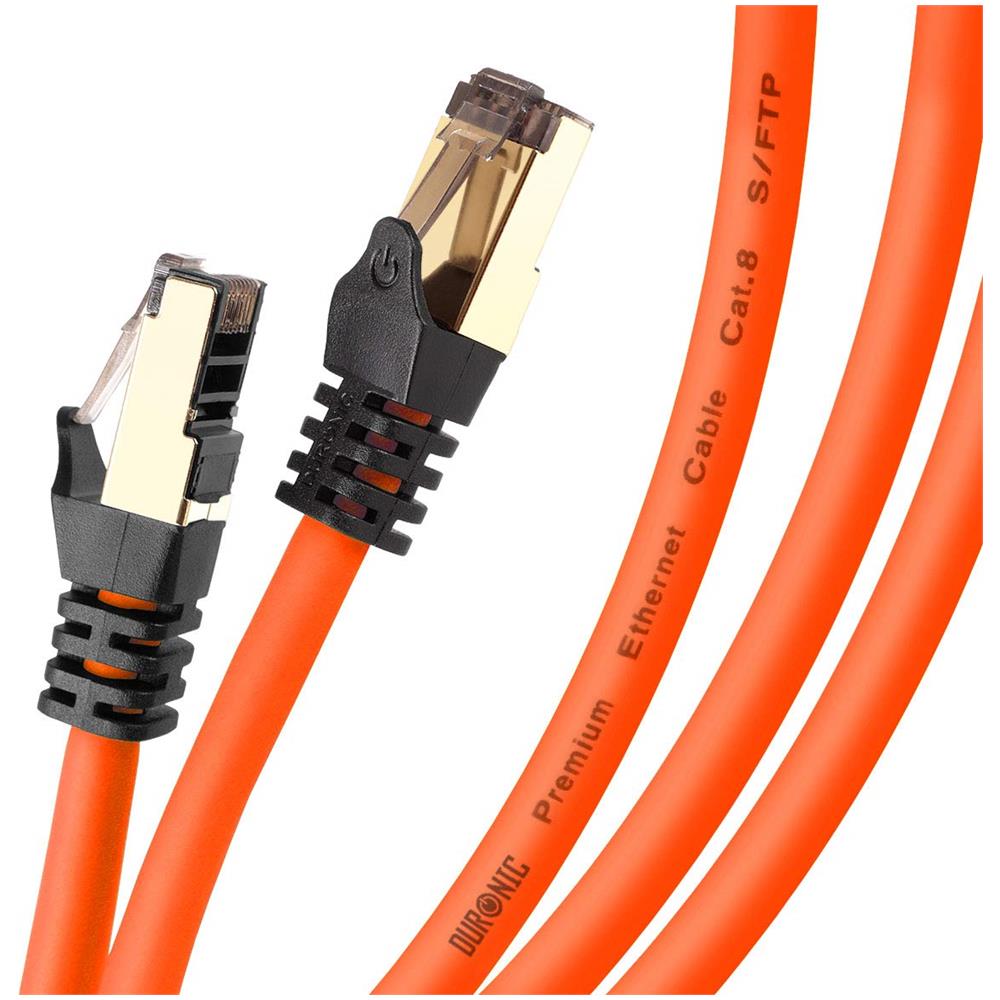 Cavo Di Rete Ethernet Supporta Fino A 2 Ghz / 2000 Mhz | Connettori Rj45 | Trasmissione Dati 40 Gigabit 5 Metri Colore Arancione - Foto 1