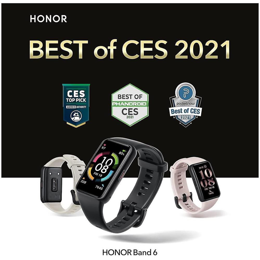Honor Band 6 Connected Watch Women Men Tegnometro 1.47''amoled Smart Bracciale Spo2 E Heart Frequenge Monitor Smart Watch, Batteria Da 14 Giorni A 5 Atm Tracker Di Attività (grey) - Foto 5
