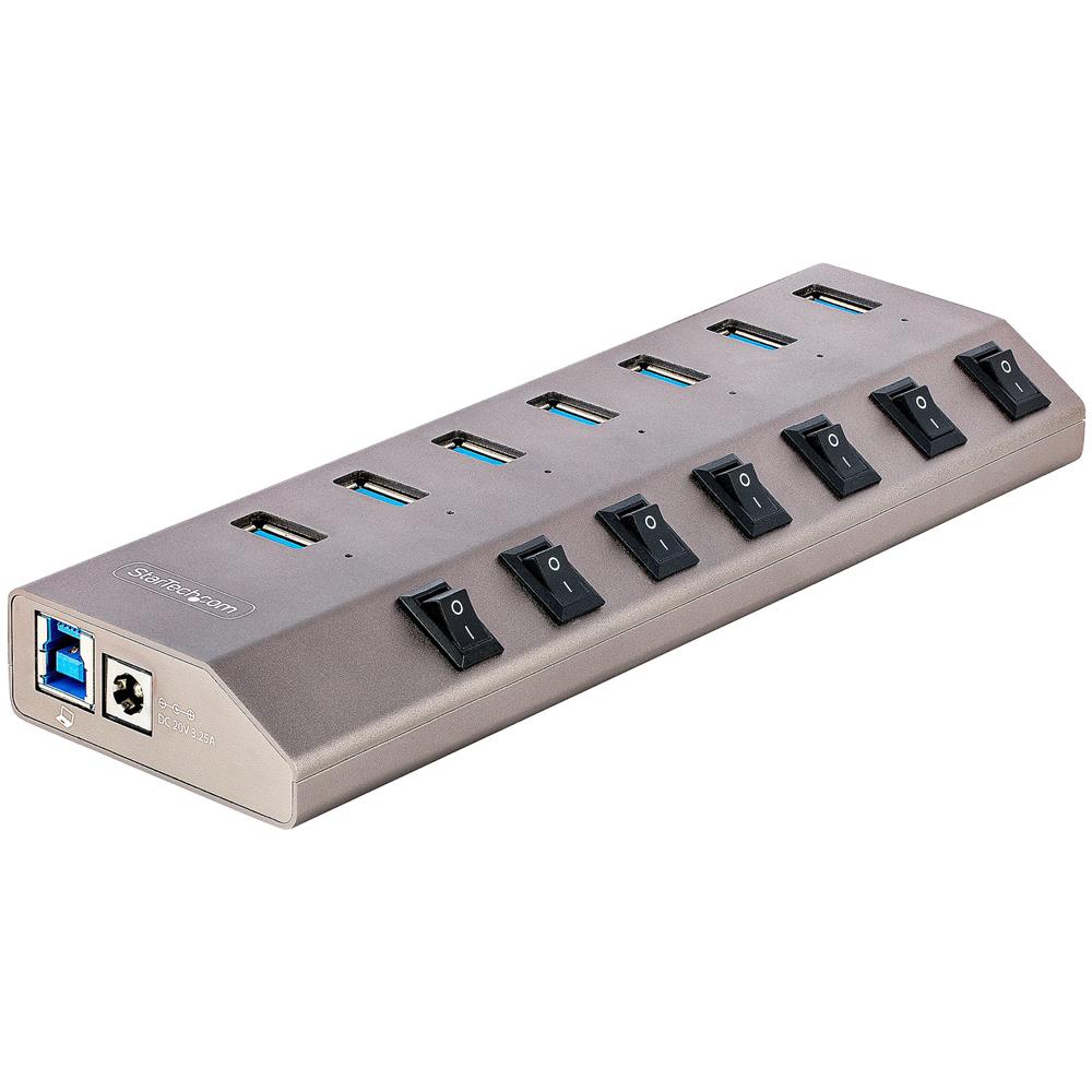 Hub USB-C Autoalimentato a 7 Porte con Interruttori Individuali - Multipresa USB 3.0 5Gbps per Notebook e PC Desktop USB-C /A - Ciabatta USB-Type C BC 1.2 con Alimentatore - Foto 1
