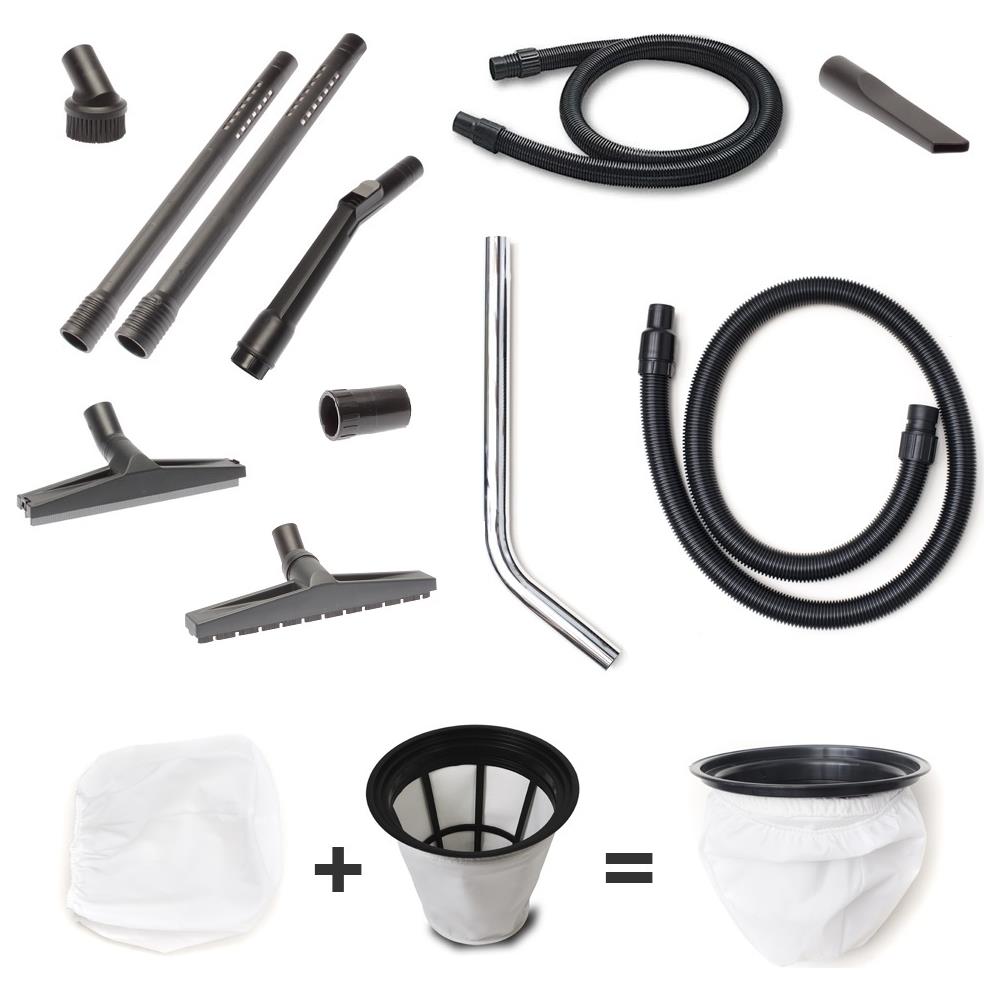 Aspirapolvere Professionale Per Fuliggine E Cenere Calda + Kit Accessori Lp32 Inox Gt (41 Litri) Made In Italy - Foto 2